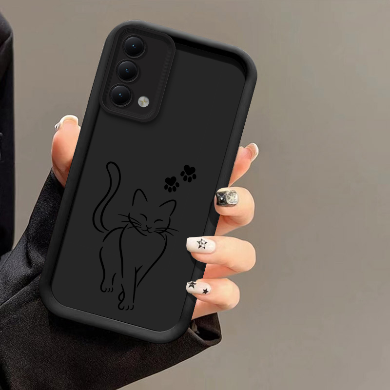 Oppo A78 - Coque de téléphone noire à motif