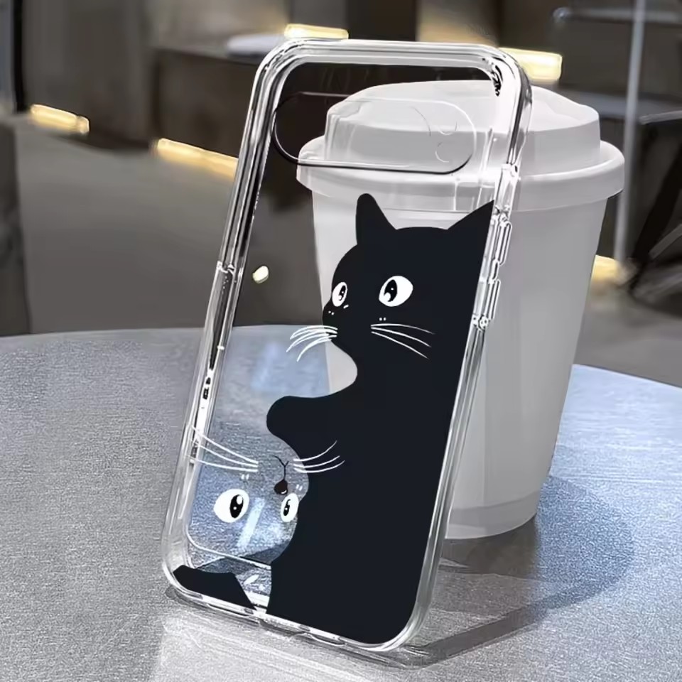 Google Pixel 9 Pro - Coque transparente souple à motif de
