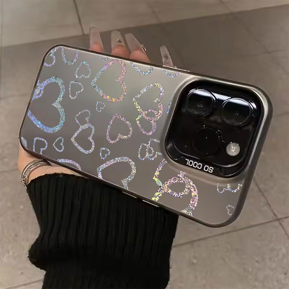Apple Iphone 15 - Coque colorée à imprimé cœur pour