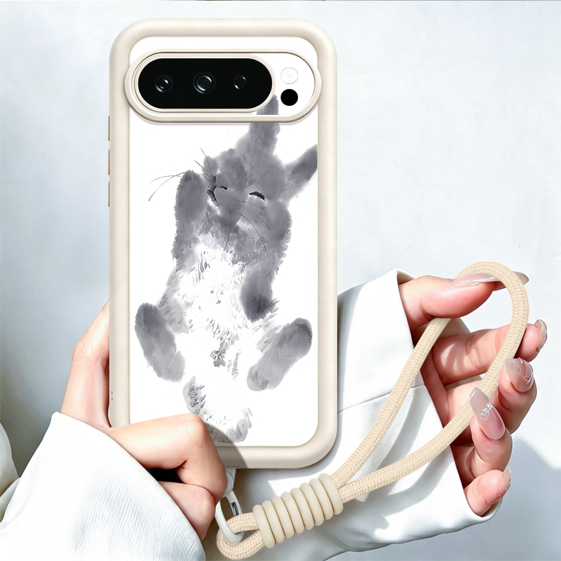 Google Pixel 9 Pro - Coque de téléphone avec dragonne pour